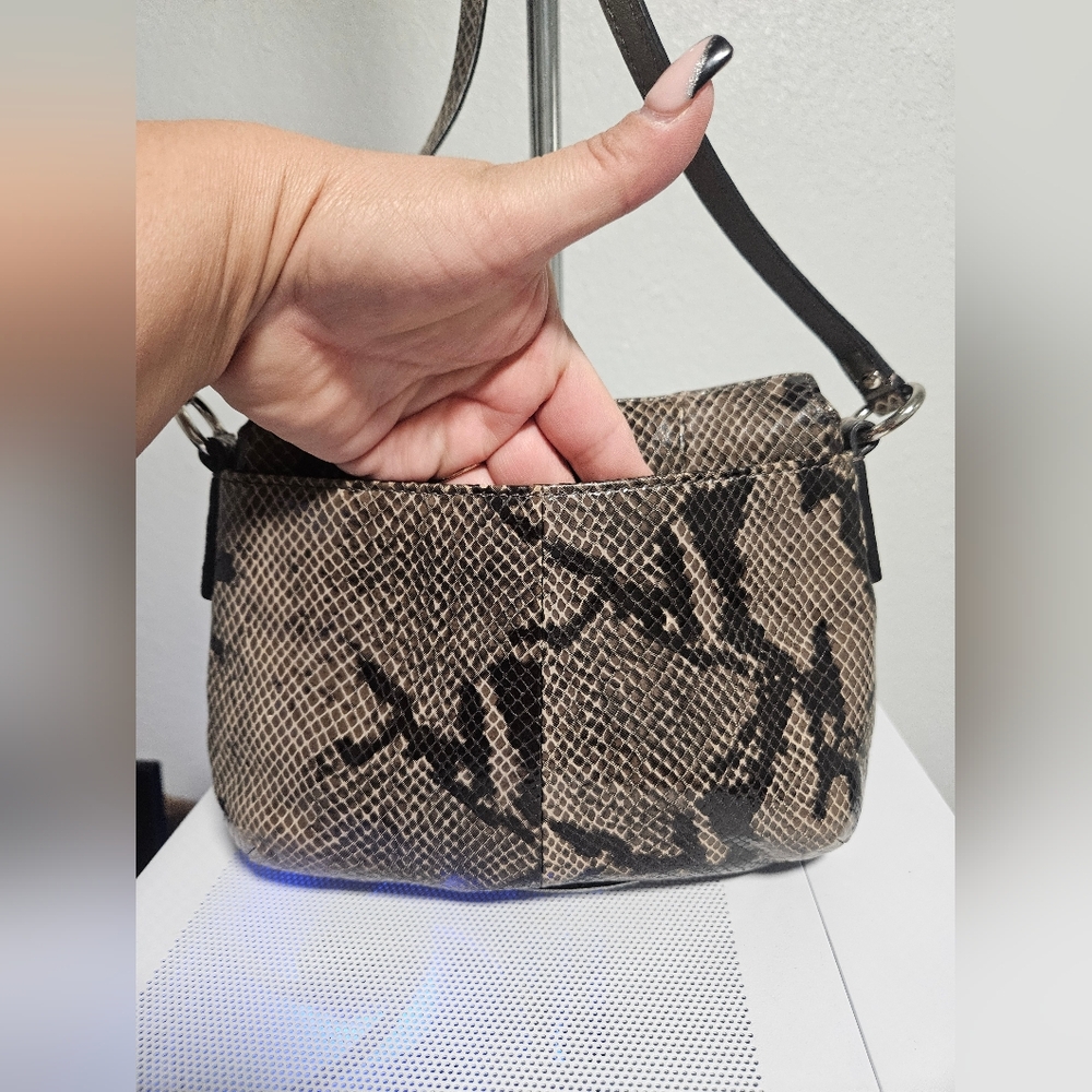 Y2K Coach Soho Python Embossed Leather Mini Crossbody Bag - Picture 5 of 10